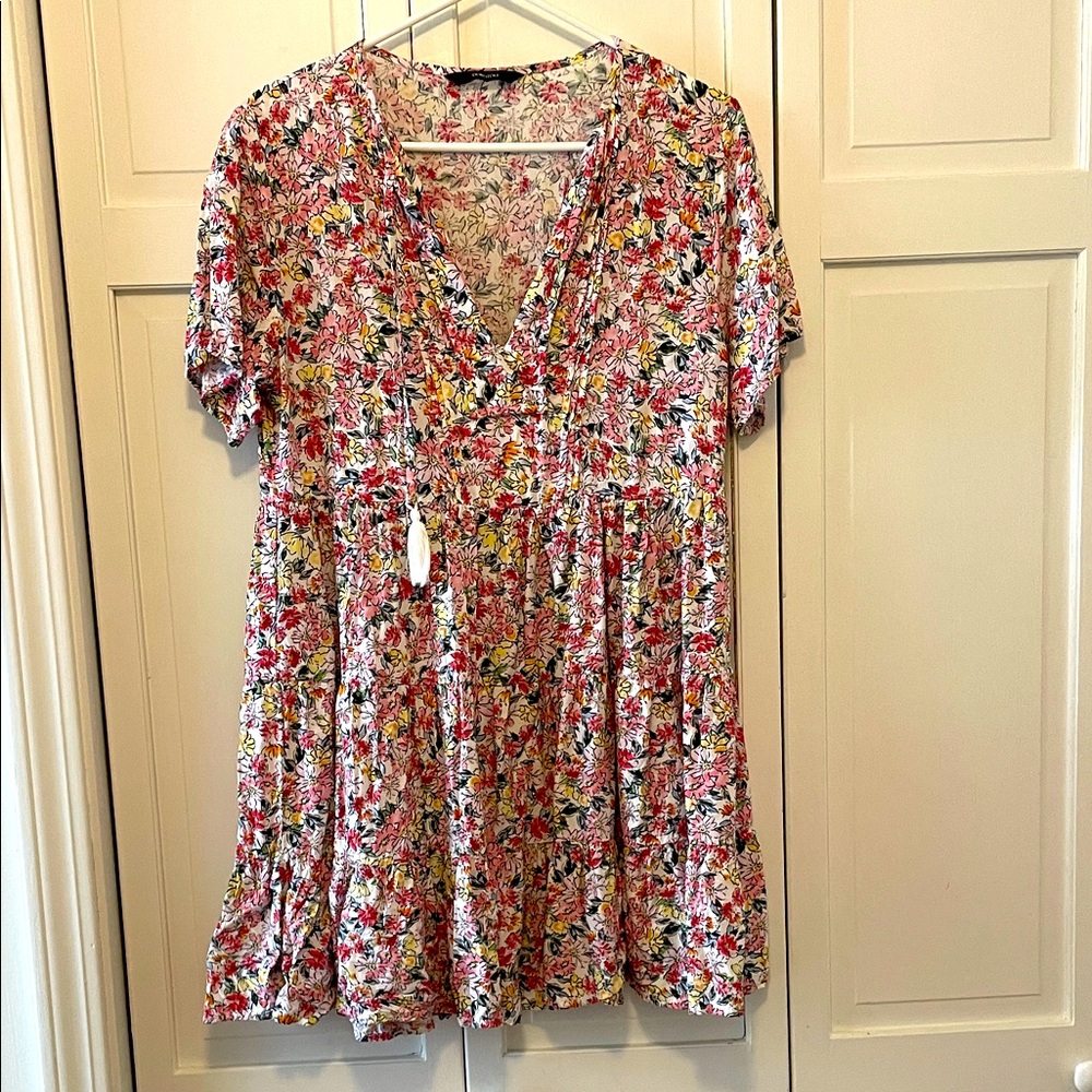 Dokitoo Floral V-Neck Women's Dress